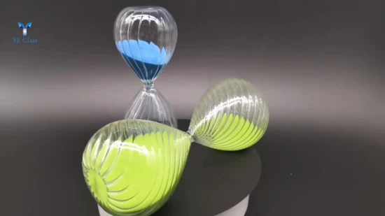 Ampulheta de vidro com temporizador de areia personalizada 5 minutos 15 minutos 30 minutos