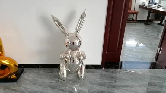 Blve grande abstrato metal arte moderna famosa escultura de cachorro balão de aço inoxidável para exterior